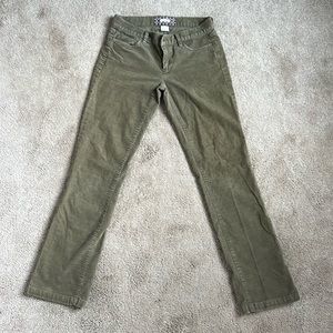 Women’s olive green Jcrew corduroy size 27S
